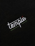 Small Logo Half Zip Sweater (Black) - Temple Wear