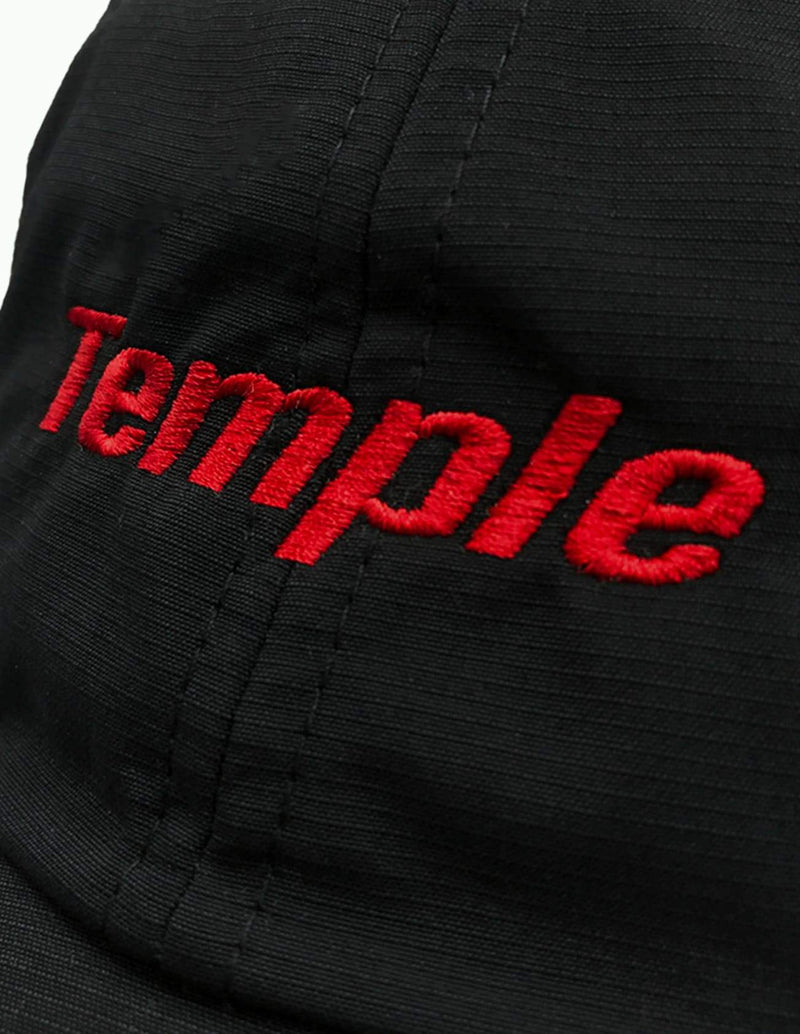 Embroidered Logo 6-Panel Cap (Black) - Temple Wear