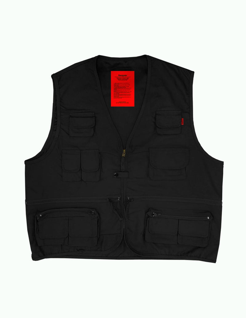 Utility Cargo Vest (Black) - Temple Wear