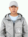 Waterproof Hooded Jacket Temple Wear ice grey spring summer 2021 ss21 embroidery TT logo pocket 1