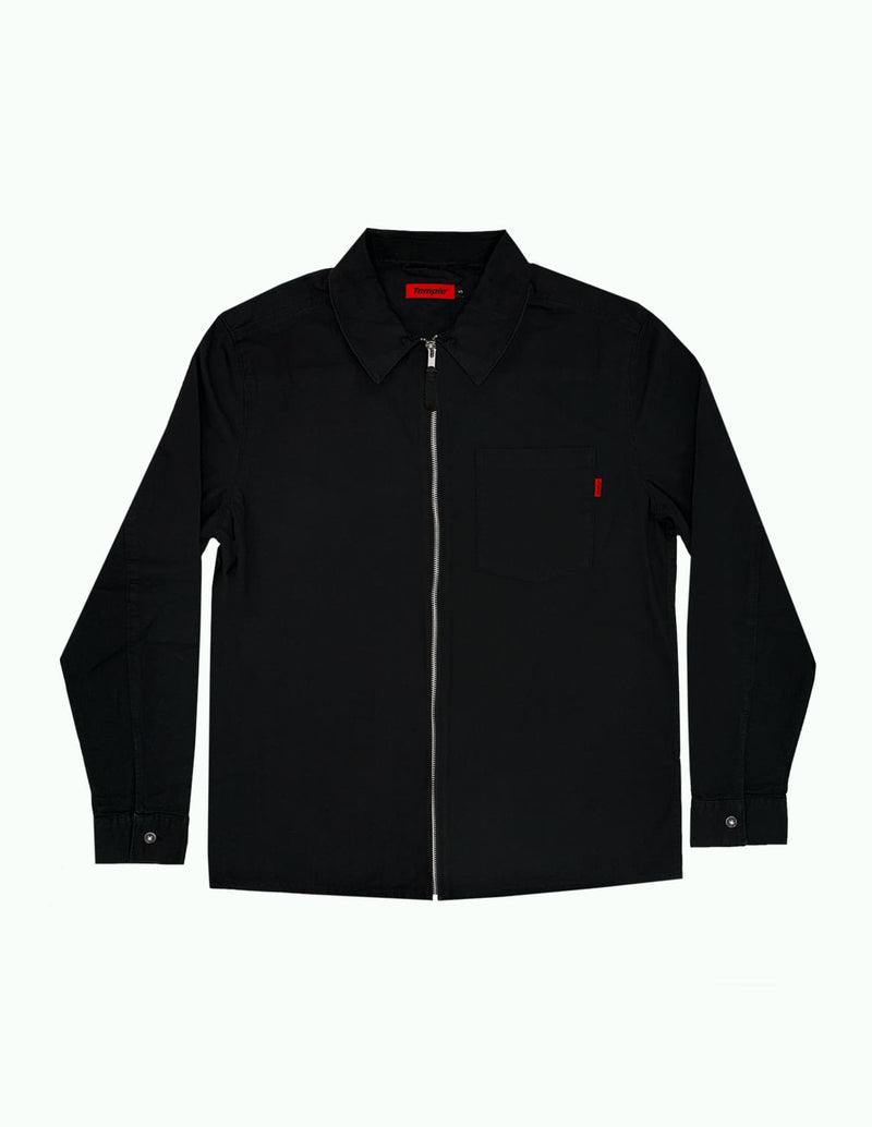 Red Tab Overshirt (Black) - Temple Wear