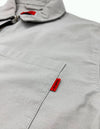 Red Tab Overshirt (Ice Grey) - Temple Wear