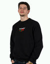 Classic Rose Sweater (Black) Embroidered Roses 3rd anniversary - Temple Wear