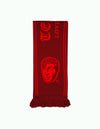 Caesar Head Logo Knitted Scarf (Burgundy) - Temple Wear