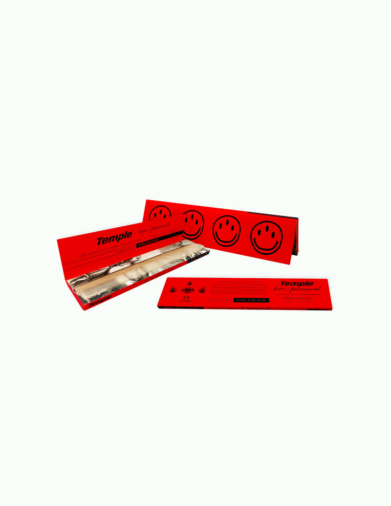 Smiley King Size Rolling Papers (Red) 420  - Temple Wear