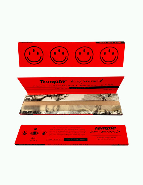Smiley King Size Rolling Papers (Red) 420  - Temple Wear