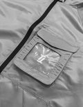 Waterproof Hooded Jacket Temple Wear ice grey spring summer 2021 ss21 embroidery TT logo pocket 1