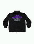 Love/Paranoid Windbreaker Jacket (Black) - Temple Wear
